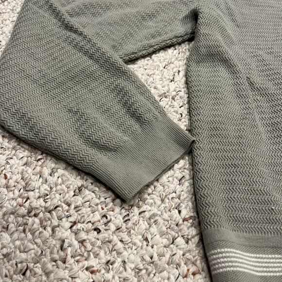 Madewell Men's Button Up Long Sleeve Sweater Polo Sz L Washed Olive Preppy - Picture 3 of 8